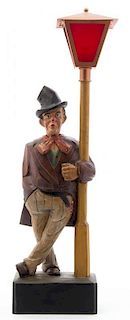 * A German Figural Music Box, Height 18 7/8 inches.