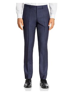Hugo Boss L94517 Mens Blue Hesten Houndstooth Check Suit Pants Size 36R