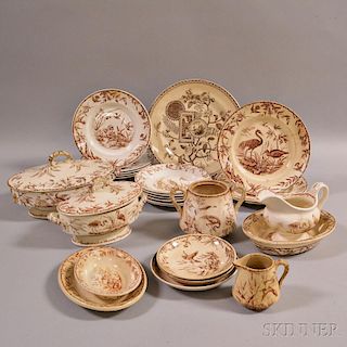 Twenty-six Mostly Ridgway Indus Pattern Tableware Items