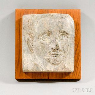 Carved Figural Stone Plaque