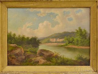 American School, 19th Century      Ohio River Landscape.