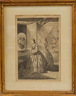 Framed Winslow Homer Engraving from Harper's Weekly.