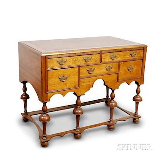 William and Mary Walnut High Chest Base