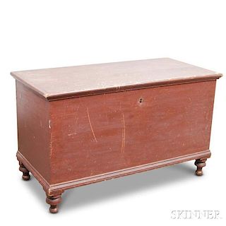 Red-painted Six-board Chest