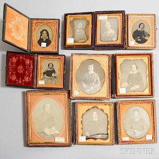 Ten Daguerreotypes and Ambrotypes of Young Women