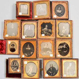 Eight Daguerreotypes and Seven Ambrotypes of Women