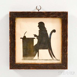 Framed Silhouette of a Lawyer