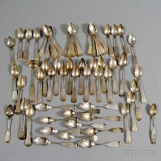Sixty-two Vermont Coin Silver Spoons