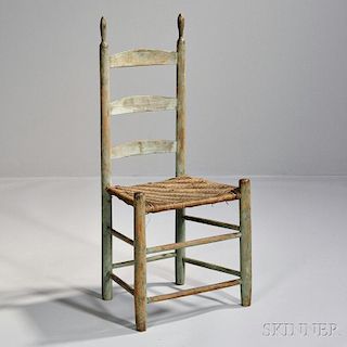 Light Green/Blue-painted Dining Chair