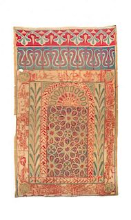 An Egyptian Tapestry Panel, 10 feet 11 inches x 6 feet 8 inches.