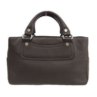 Celine CELINE Bag Ladies Handbag Boogie Leather Dark Brown