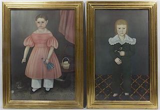* Two American Prints, Height of first 27 3/8 x width 15 7/8 inches.