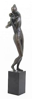 * A Modernist Bronze Figure, Height 17 1/2 inches.