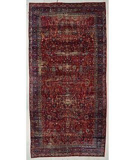 Antique Kerman Garden "Vase" Carpet: 10'5" x 20'