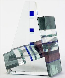 * A Studio Glass Sculpture, Height 11 inches.