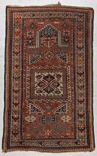 Antique Kazak Rug: 3'4'' x 5'4'' (102 x 163 cm)