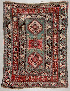 Antique Kazak Rug, 19th C: 5'6'' x 7'3'' (168 x 221 cm)