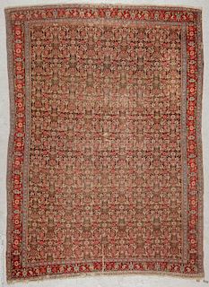Antique Senneh Rug: 4'8'' x 6'4'' (142 x 193 cm)