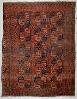 Antique Afghan Ersari Main Rug: 8'9" x 11'2" (267 x 340 cm)