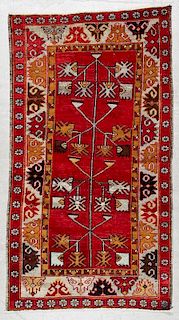 Semi-Antique Turkish Rug: 3'5'' x 6'2'' (104 x 188 cm)