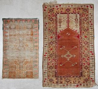 Antique Oushak and Semi-Antique Milas Rugs (2)