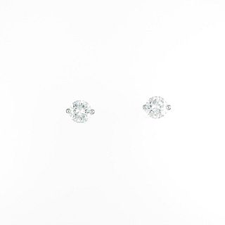 PT Solitaire Diamond Pierced Earrings