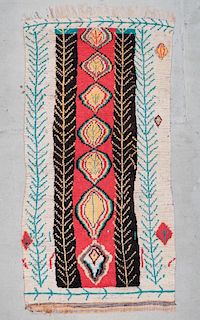 Vintage Moroccan Rug: 4'0'' x 8'0'' (122 x 244 cm)