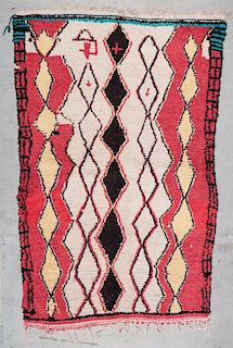 Vintage Moroccan Rug: 4'4'' x 6'10'' (132 x 208 cm)