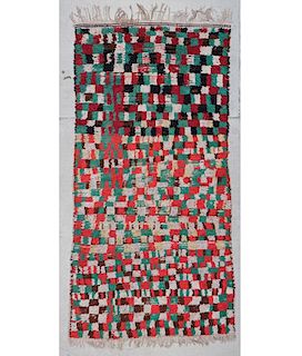 Vintage Moroccan Rug: 3'10'' x 8'0'' (117 x 244 cm)