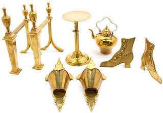 * A Collection of English Brass Articles, Height of tallest 12 inches.
