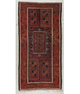 Antique Afghan Beluch Rug: 3'0'' x 5'10'' (91 x 178 cm)