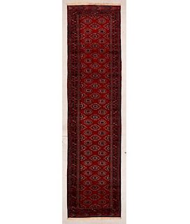Vintage Afghan Long Rug: 12'5'' x 3'1'' (378 x 94 cm)
