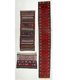 3 Old/Vintage Afghan Flat-Weaves
