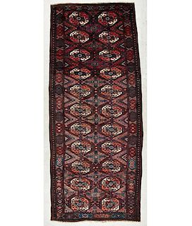 Antique Beluch/Turkmen Rug: 9' x 3'6'' (274 x 107 cm)