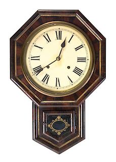 * An American Wall Clock, Height 21 1/2 inches.