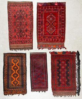 5 Vintage Afghan Small Rugs/Trappings