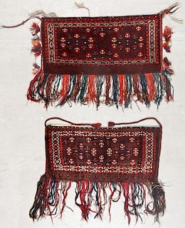 2 Semi-Antique Turkmen Yomud Torba/Trappings