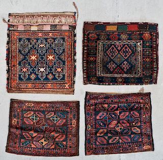 4 Semi-Antique West Persian Bag Faces