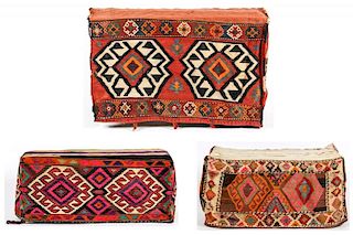 3 Semi-Antique West Persian Kilim Cradles (Besik)