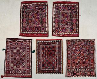 5 Semi-Antique Persian Sumak Rugs