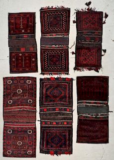 6 Semi-Antique Afghan Saddlebags
