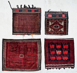 4 Old Afghan Beluch Rugs/Trappings