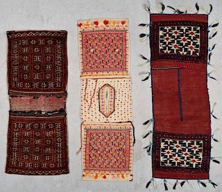 3 Anatolian/Central Asian Saddle Bags, Early 20th C.