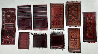 10 Old Afghan Small Rugs & Trappings