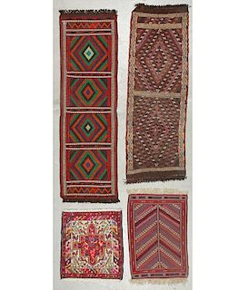 4 Old/Vintage Central Asian/Persian Flat-Weaves