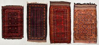 4 Semi-Antique Beluch Small Rugs