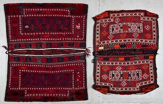 2 Semi-Antique Persian Baktiari Saddle Bags