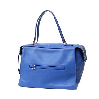 CELINE Celine Shoulder Bag Blue Ladies Leather