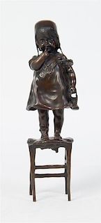 * A Spanish Bronze Figure, Height 12 3/8 inches.