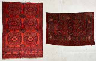 2 Antique Central Asian Turkmen Rugs